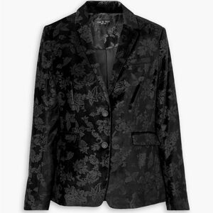 RAG & BONE Razor floral-print cotton-blend velvet blazer Size 0